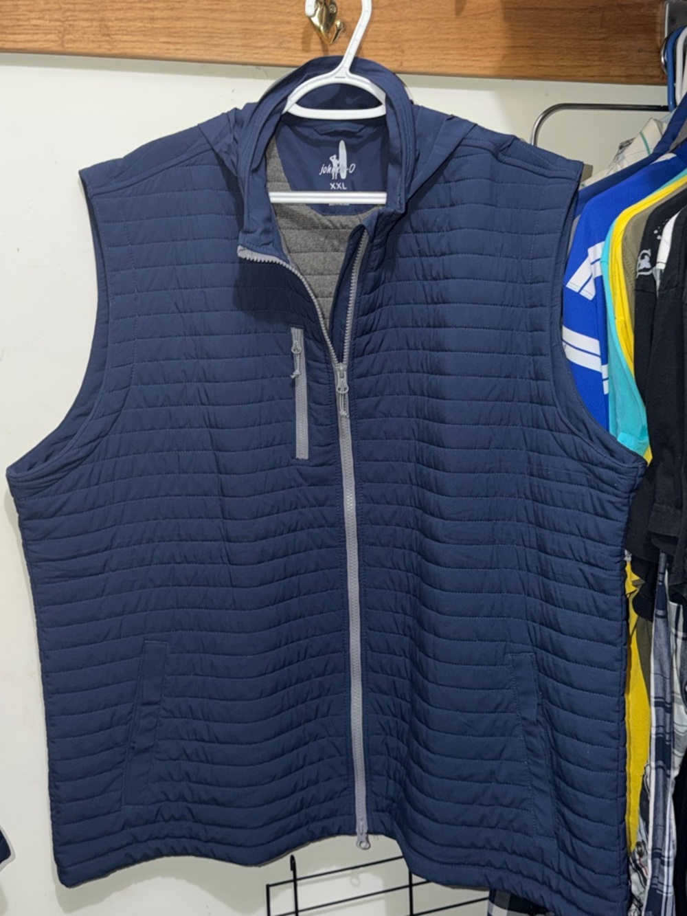 Johnnie-O Crosswind Prep Performance Vest. Wake Blue. Men’s XXL